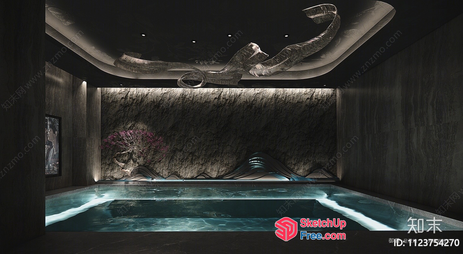 Elegant Modern Spa Interior 3D SketchUp File