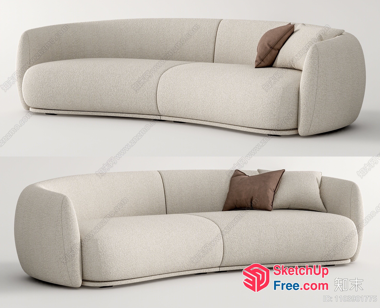 Modern Minimalist Living Room Sofa 3D SketchUp File