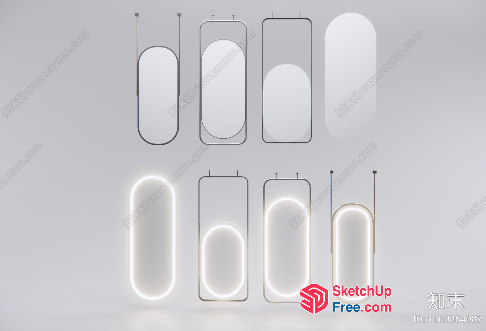 Modern Minimalist Led Light Fixture 3D SketchUp File