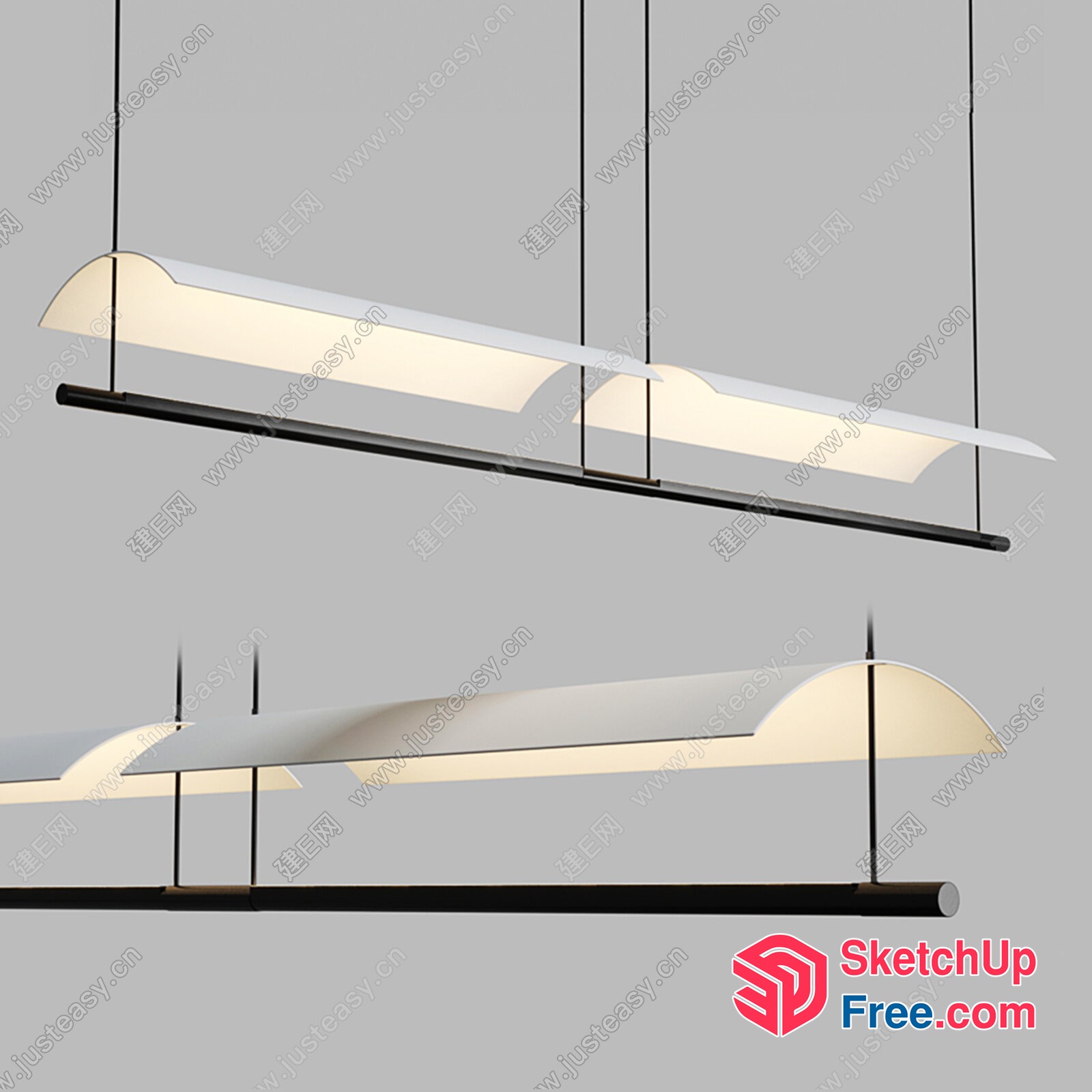 Modern Minimalist Pendant Lighting 3D SketchUp File
