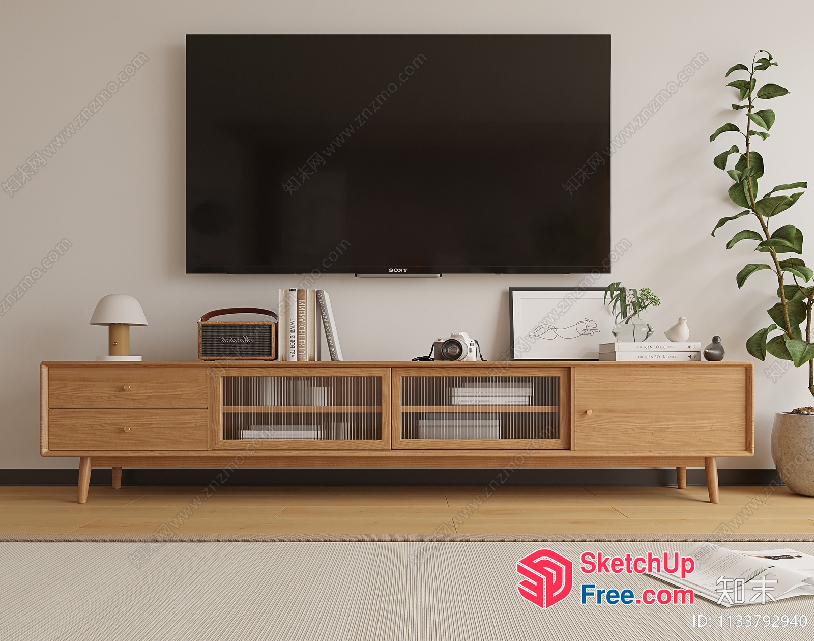 Minimalist Modern Living Room Interior 3D SketchUp File