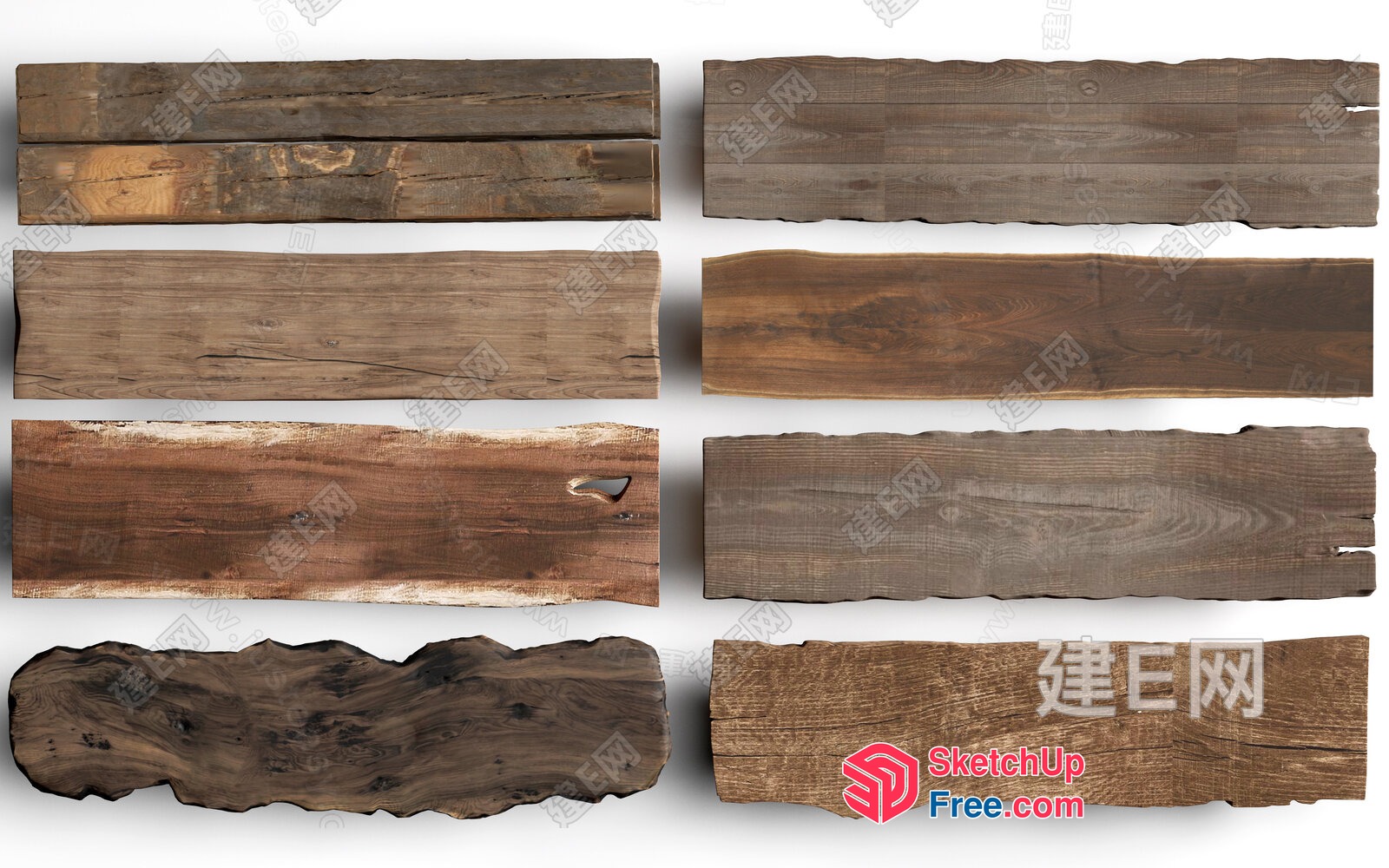 Wooden Planks For Interior Design 3D SketchUp File