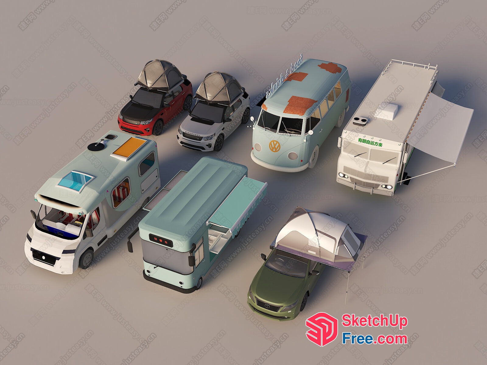 Food Truck Collection 3D SketchUp File