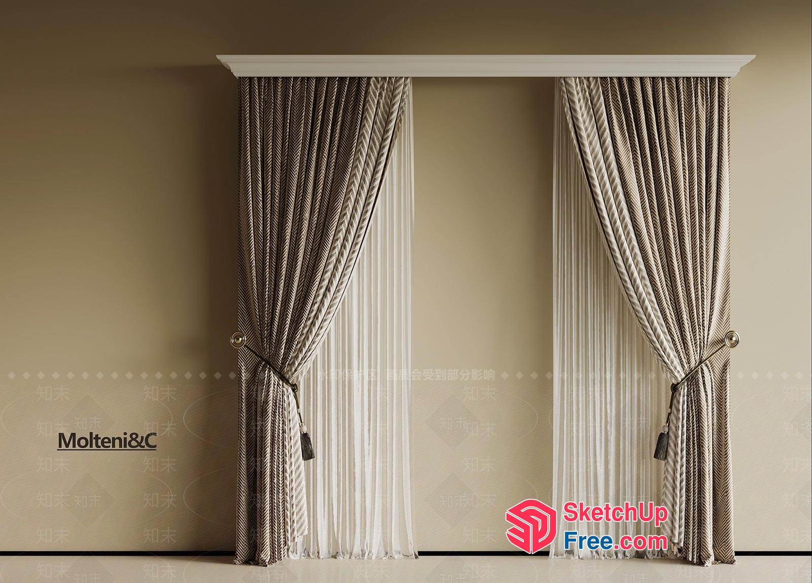 Elegant Curtains And Drapes 3D SketchUp File