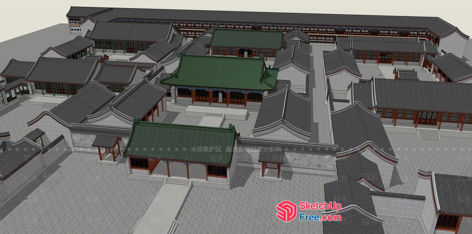 Traditional Chinese Village 3D SketchUp File