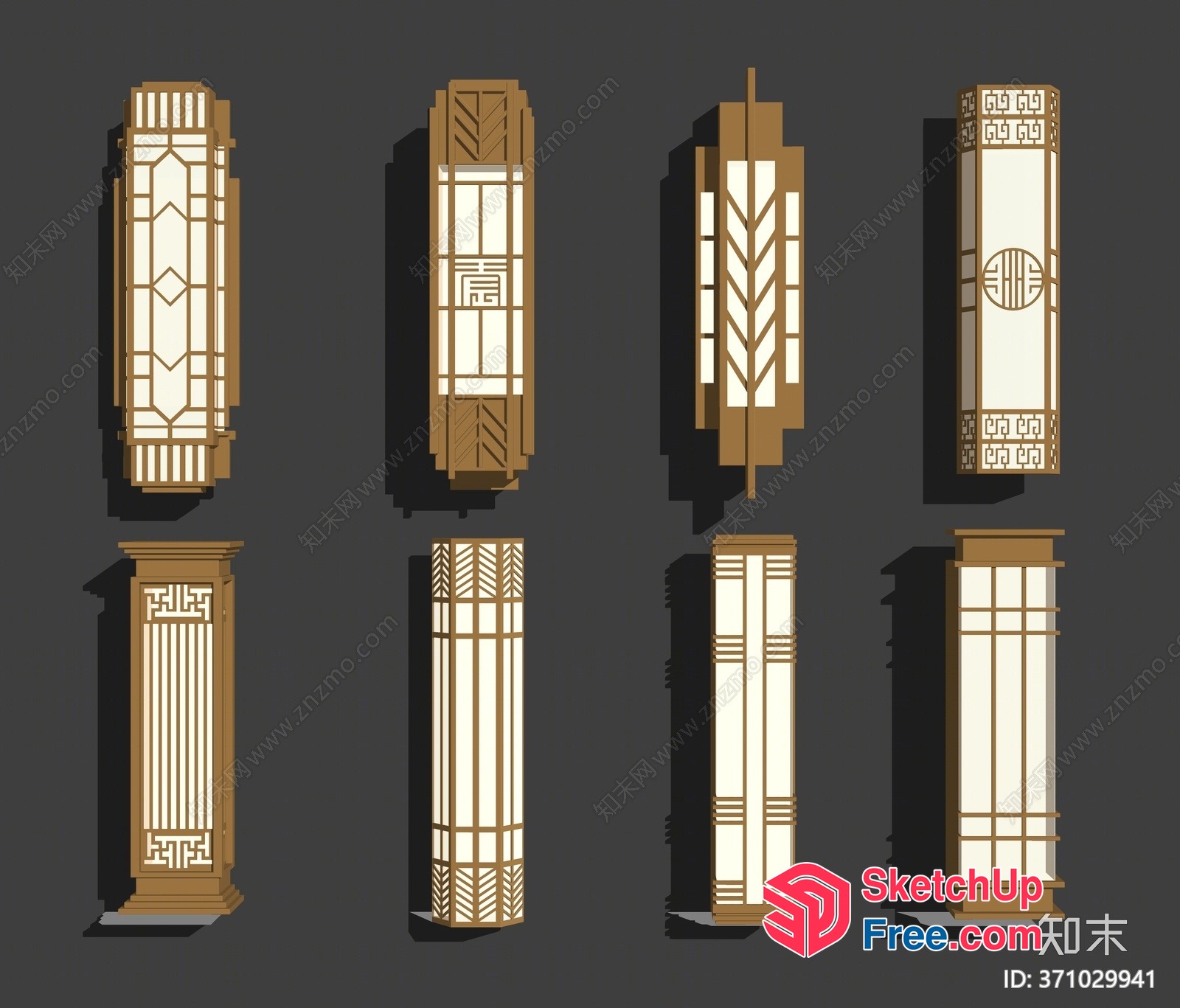 Decorative Pillars With Ornate Designs 3D SketchUp File