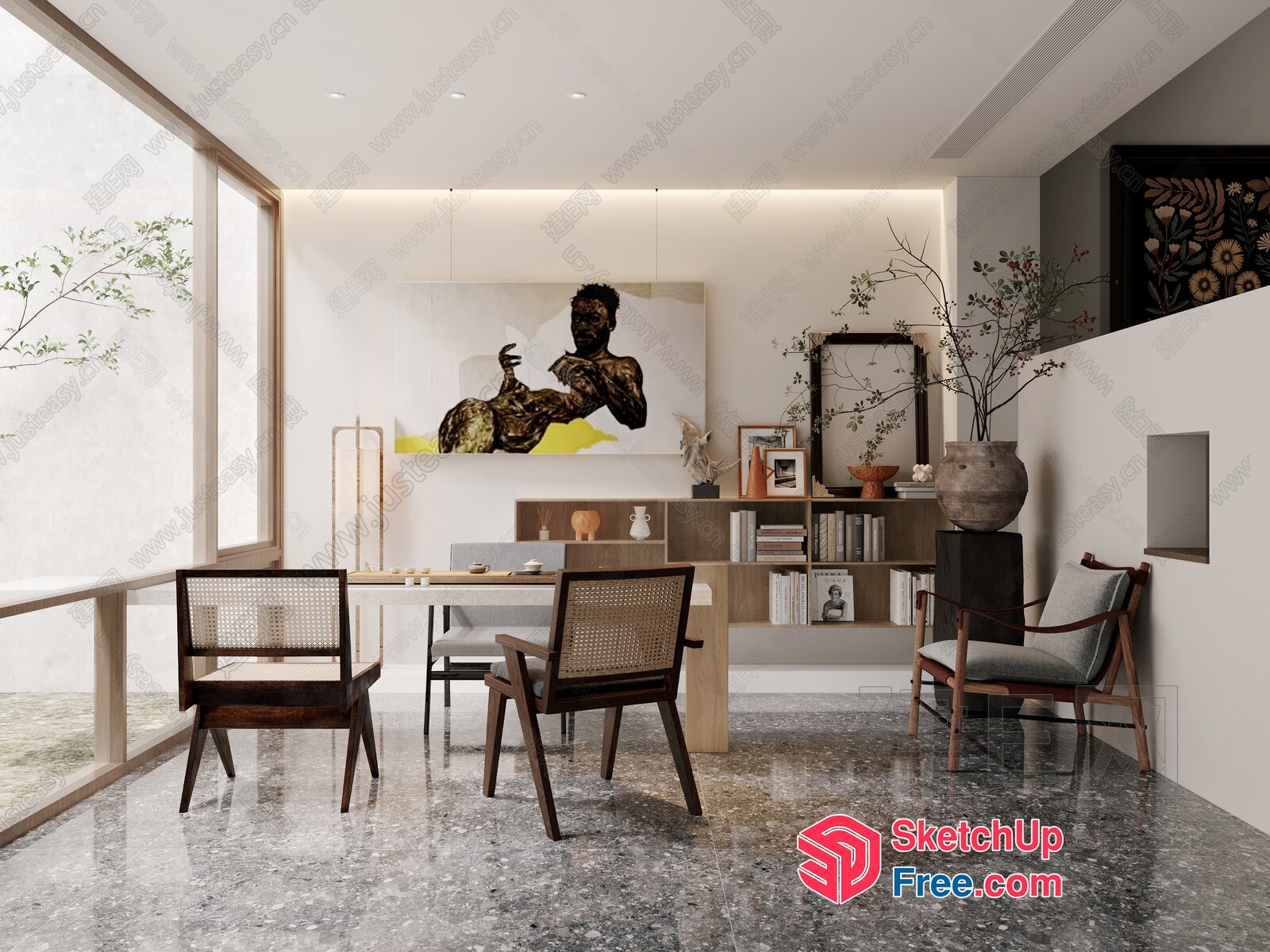 Modern Minimalist Interior Design 3D SketchUp File