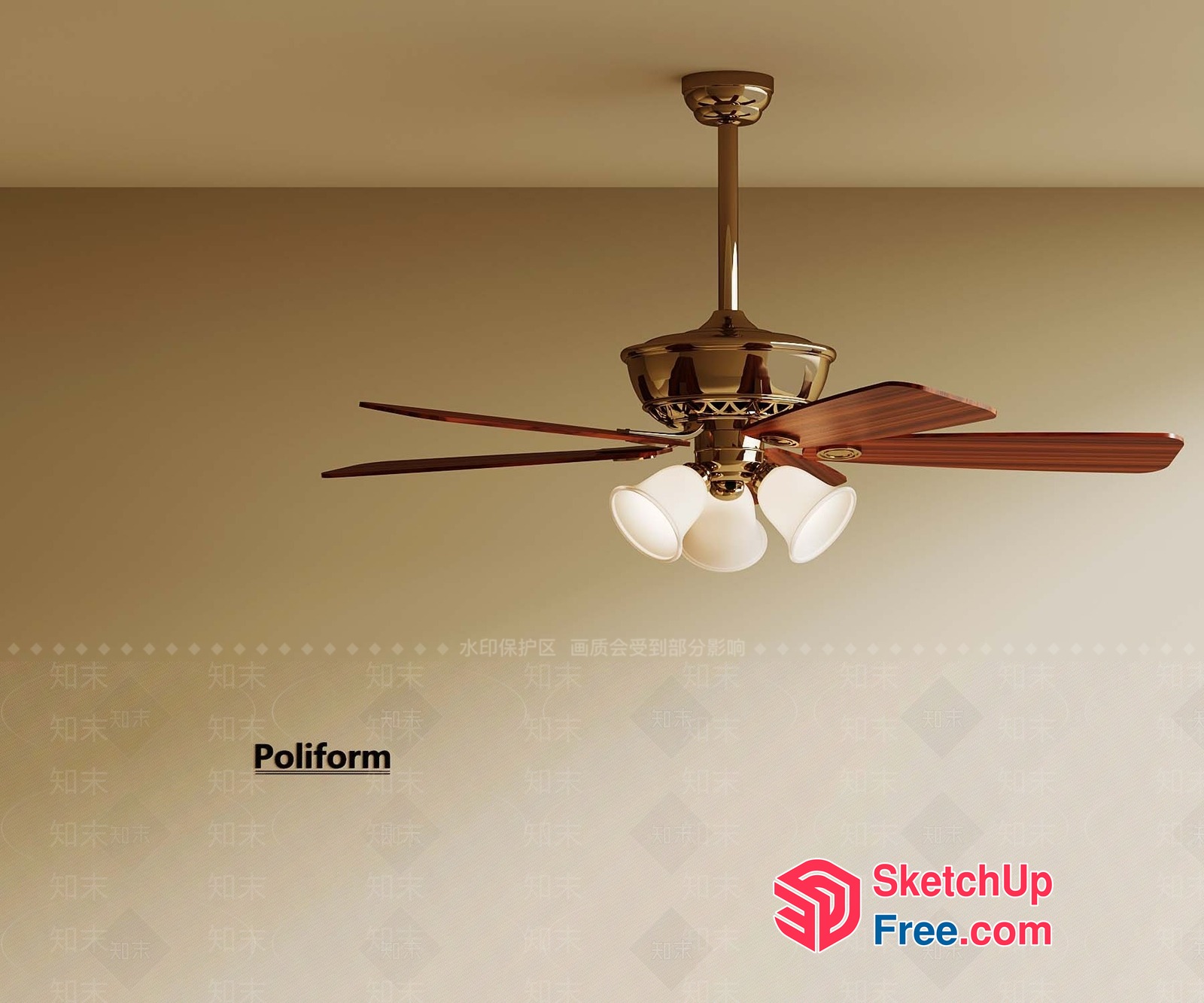 Poliform Ceiling Fan 3D SketchUp File