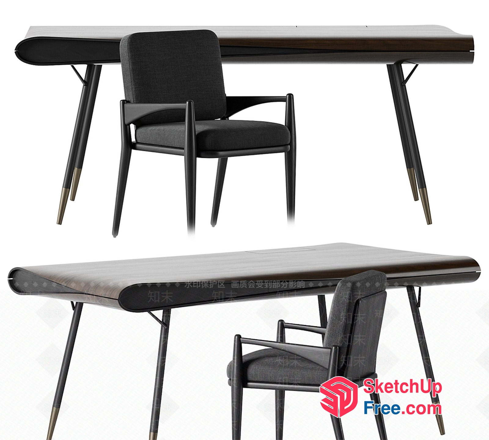 Modern Office Furniture Set With Sleek And Stylish Design 3D SketchUp File