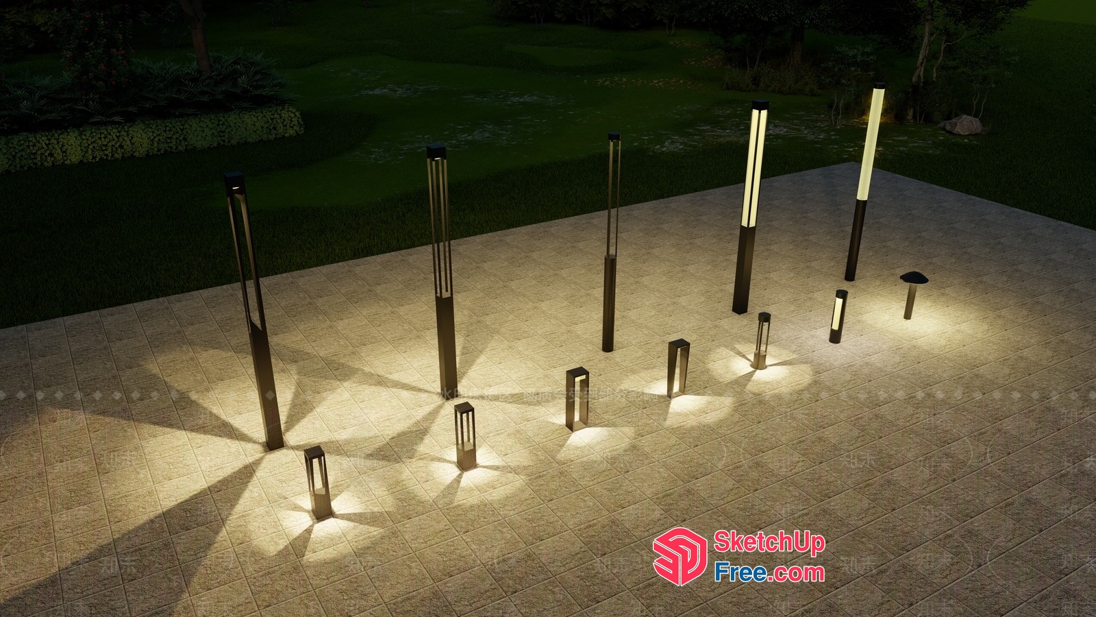Outdoor Lighting Fixtures 3D SketchUp File