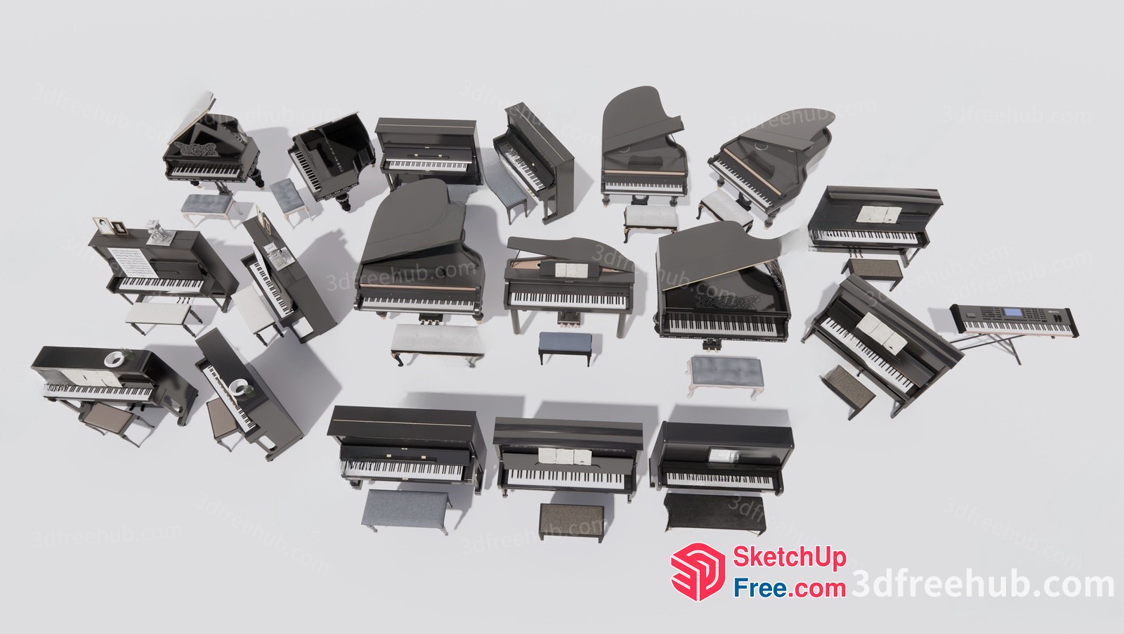 Piano Collection 3D SketchUp File
