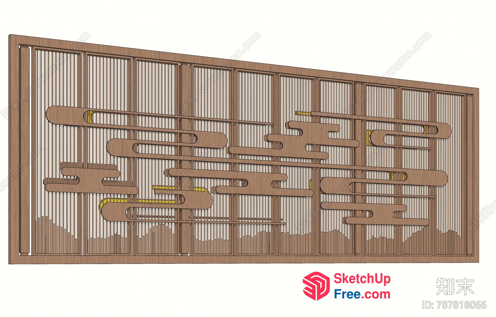 Modern Partition Screen Design 3D SketchUp File