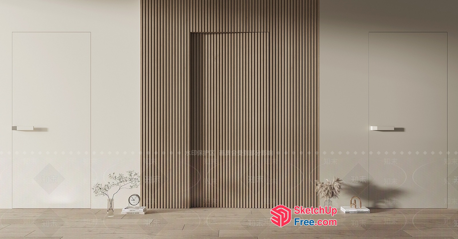 Modern Minimalist Interior Design With Elevator 3D SketchUp File