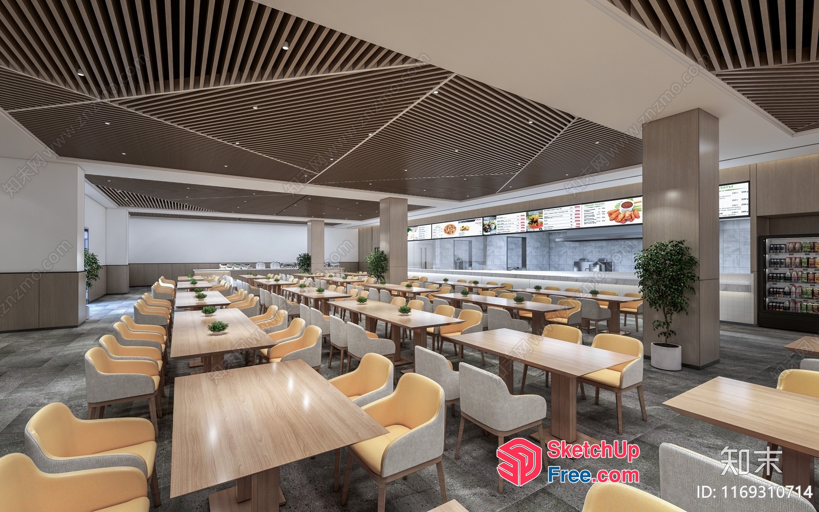 Modern Dining Area With Sleek Furniture And Ambient Lighting 3D SketchUp File