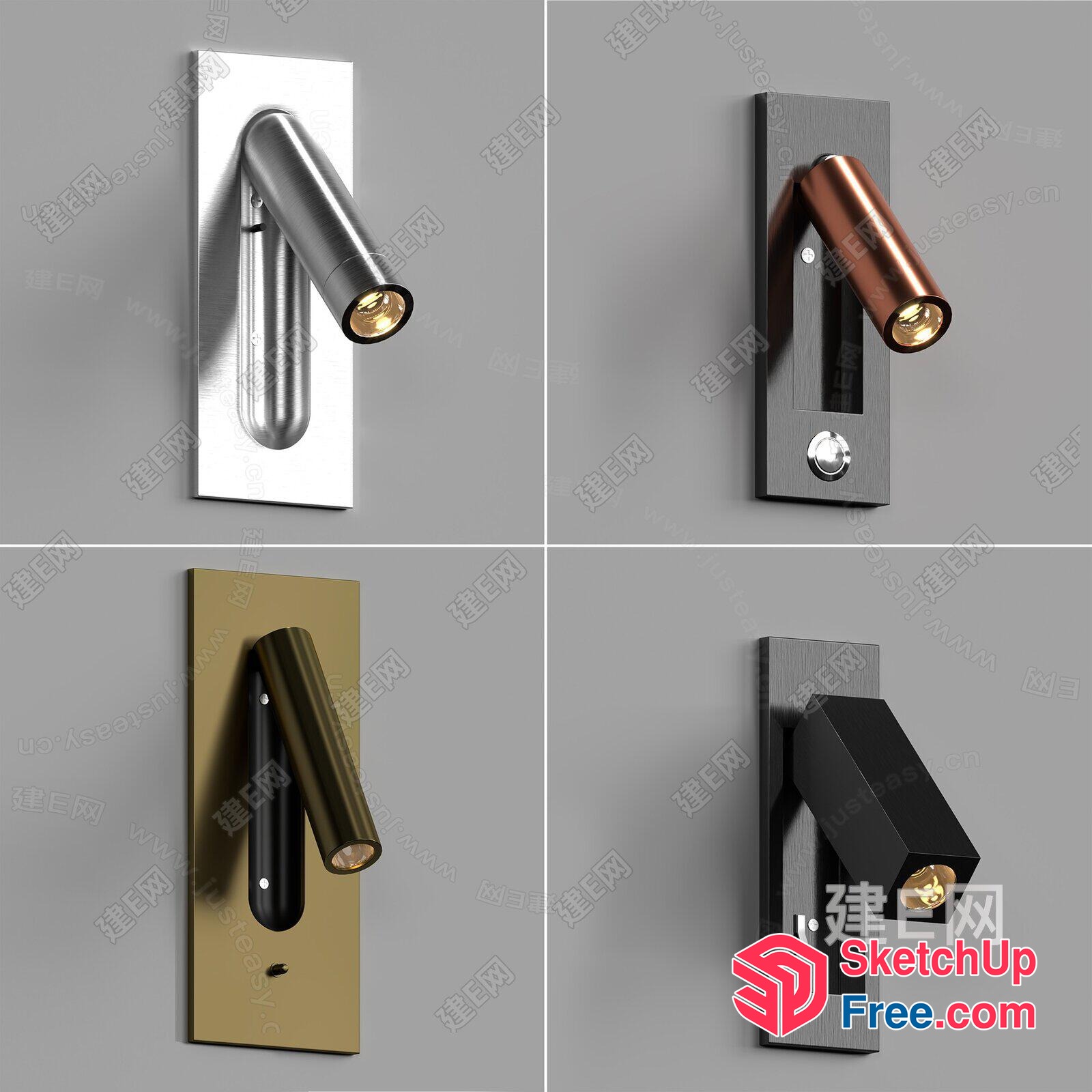 Modern Wall Light Fixtures 3D SketchUp File