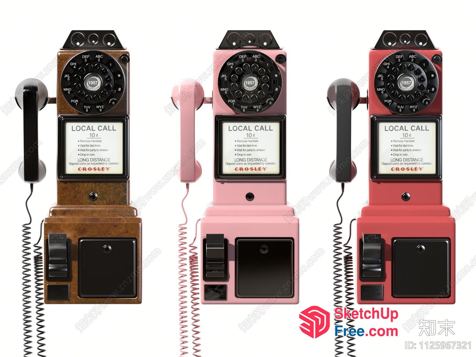 Vintage Telephone Booths 3D SketchUp File