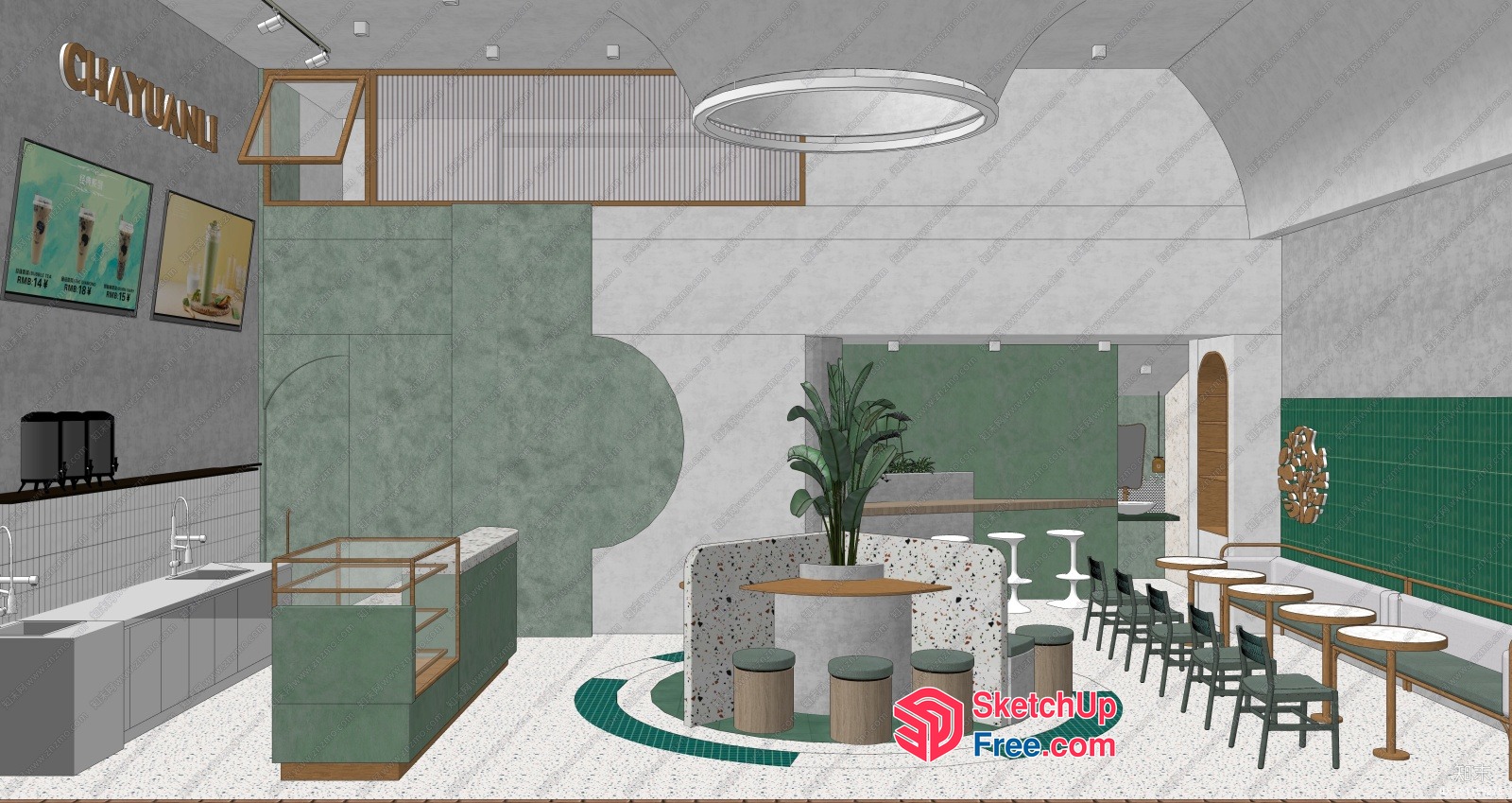 Modern Commercial Space 3D SketchUp File