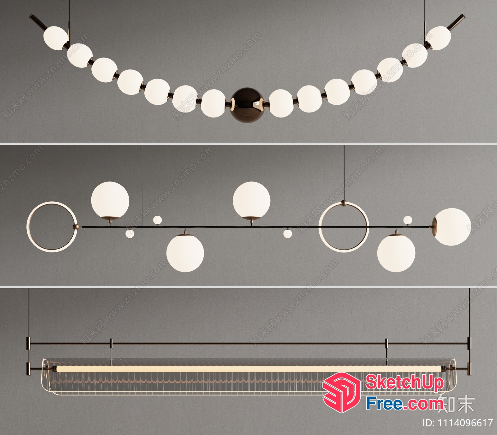 Modern Minimalist Light Fixture 3D SketchUp File