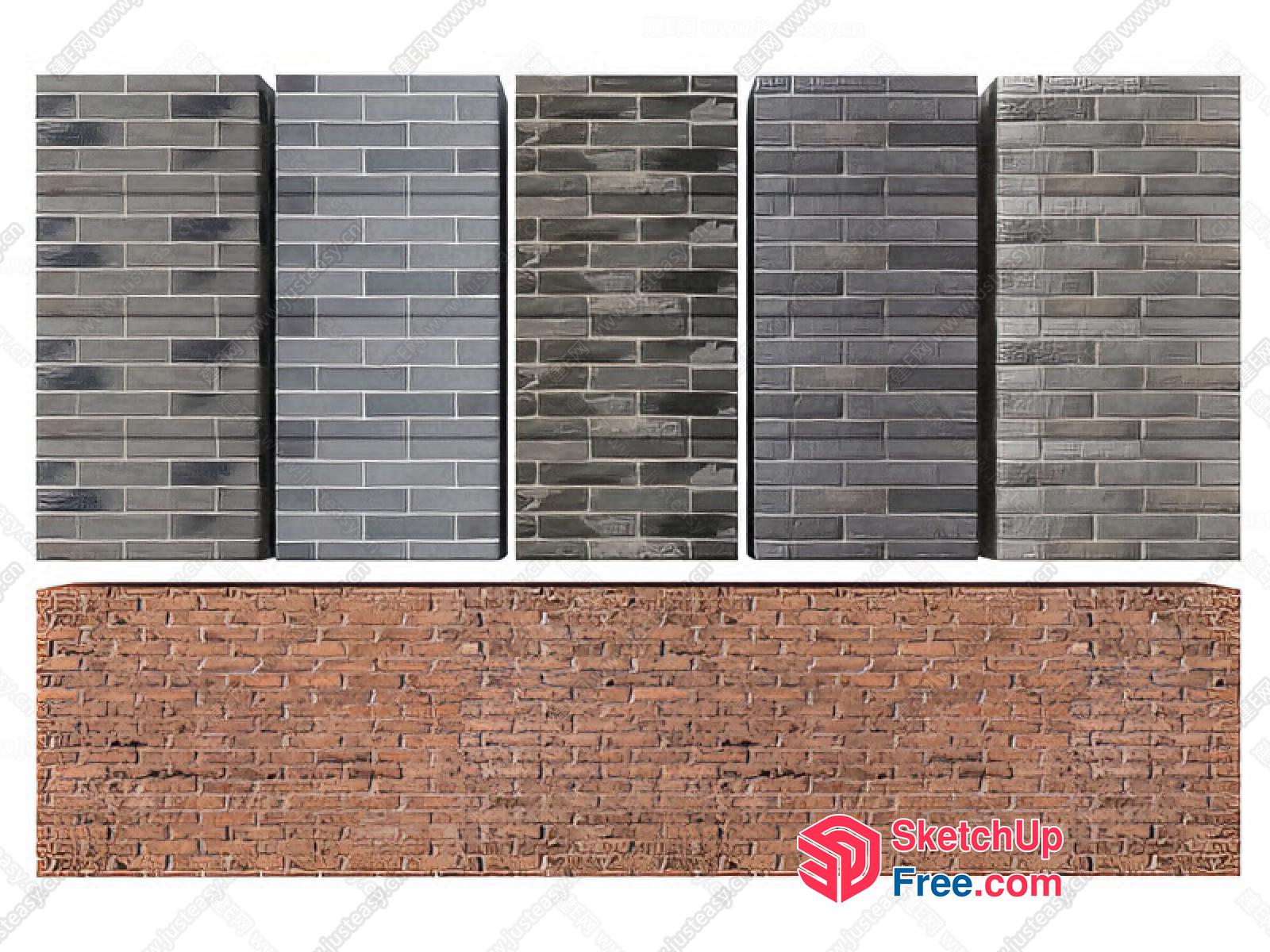 Brick Wall Design Options 3D SketchUp File