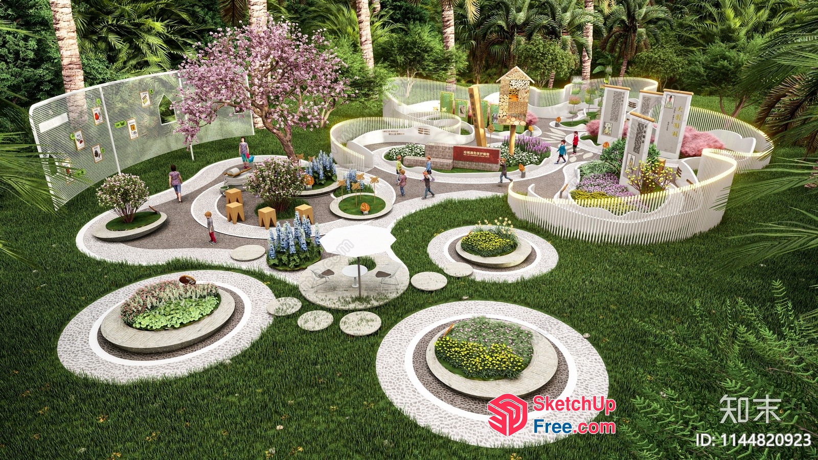 Serene And Elegant Landscape Design 3D SketchUp File