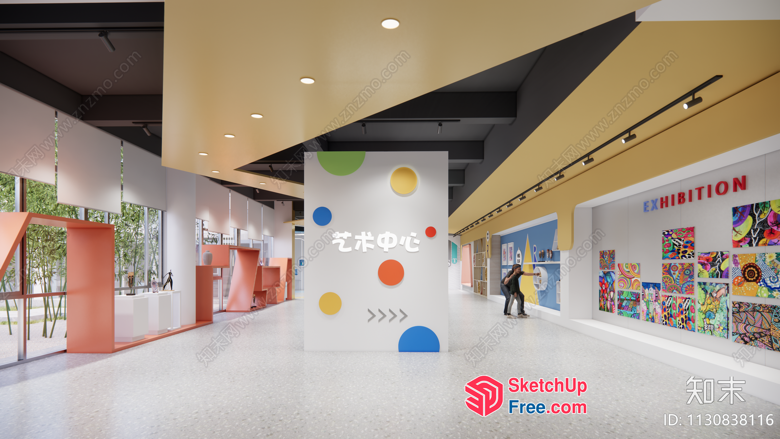 Colorful Art Gallery 3D SketchUp File