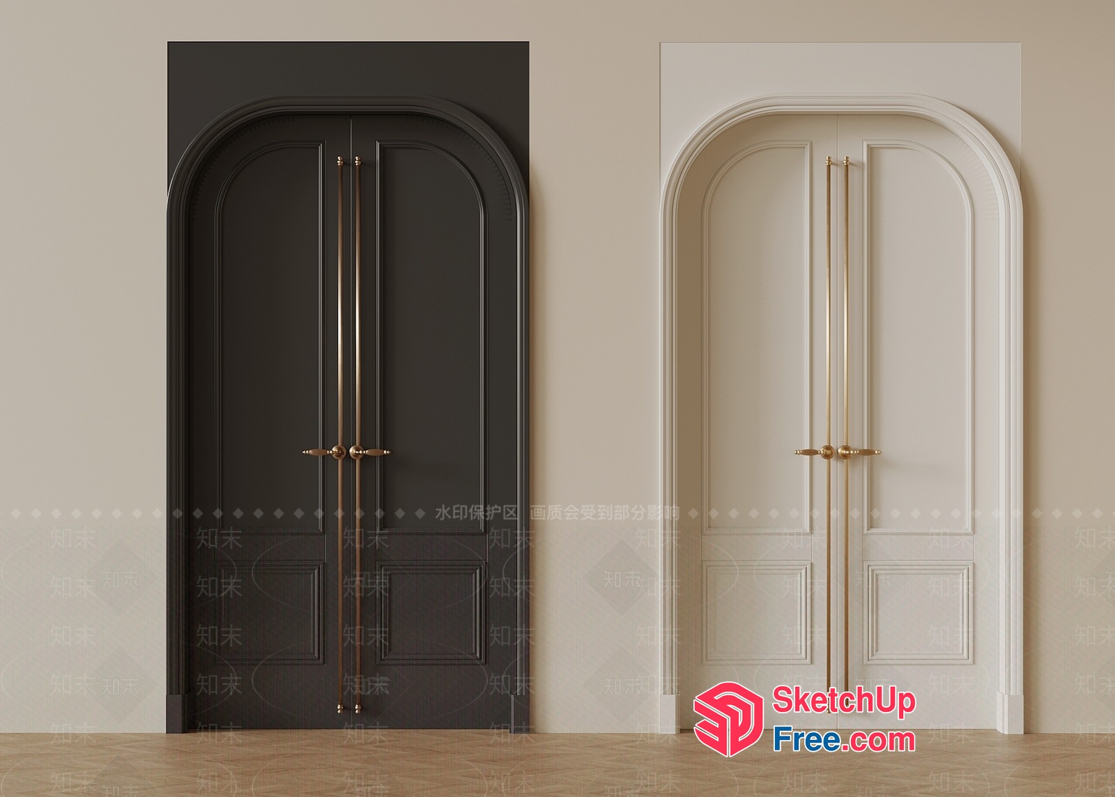 Elegant Ornate Doorways 3D SketchUp File