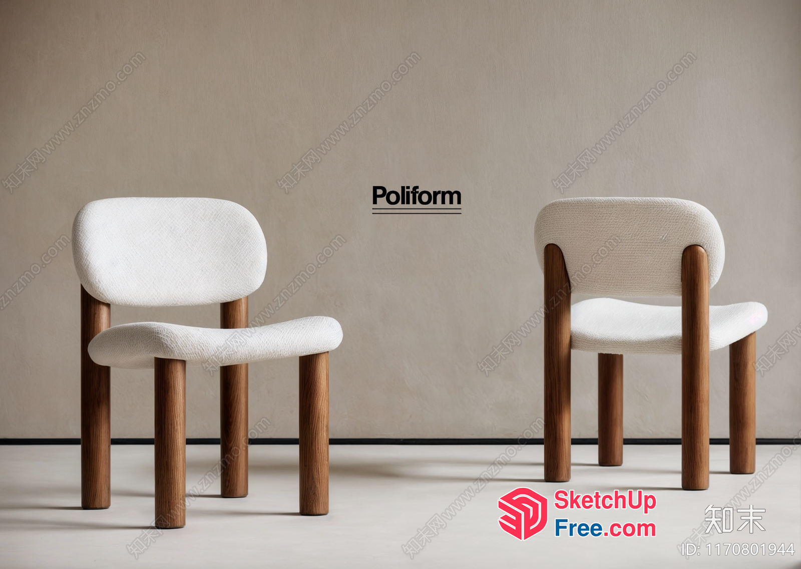 Minimalist Japanese Style Chairs 3D SketchUp File