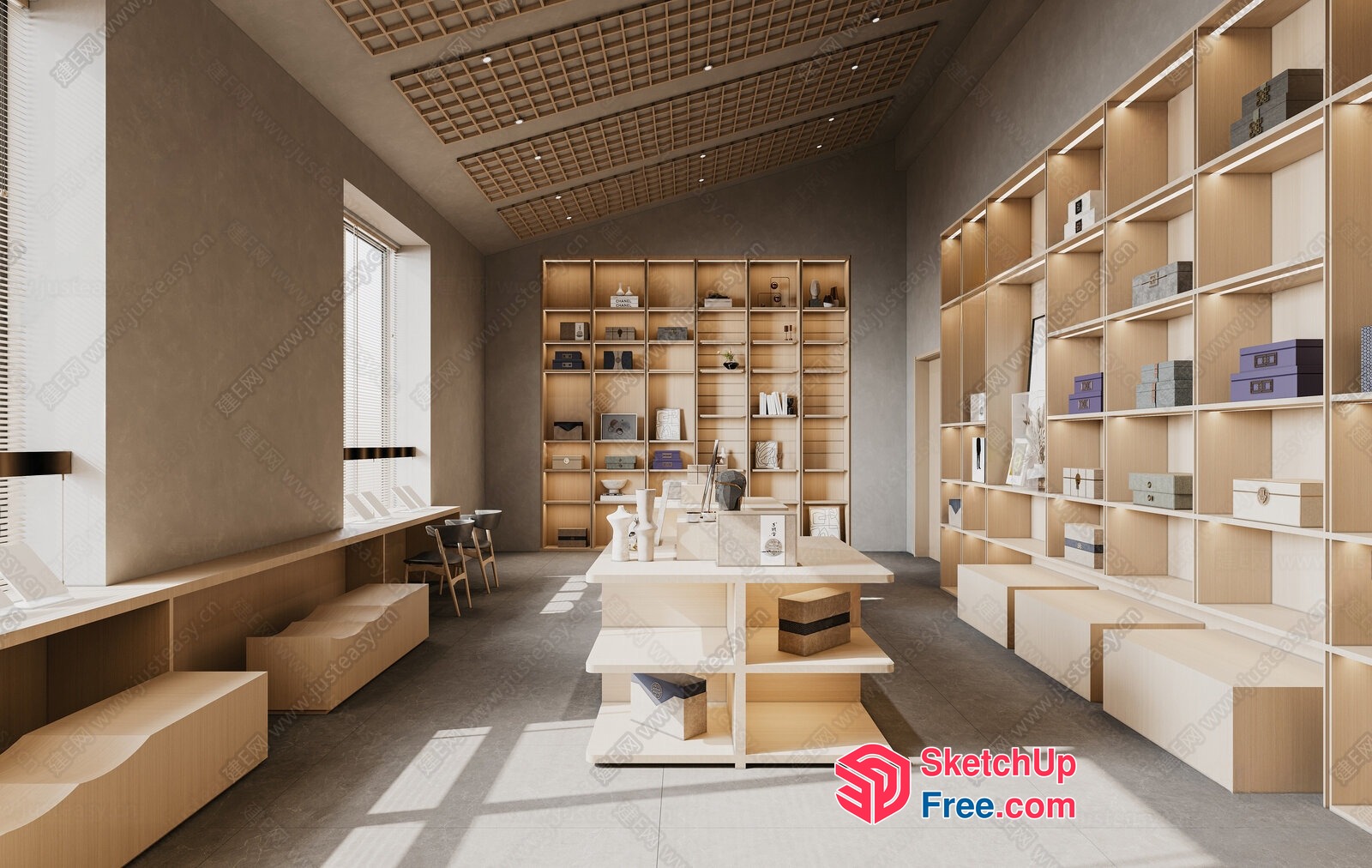 Modern Minimalist Japanese-Style Interior 3D SketchUp File