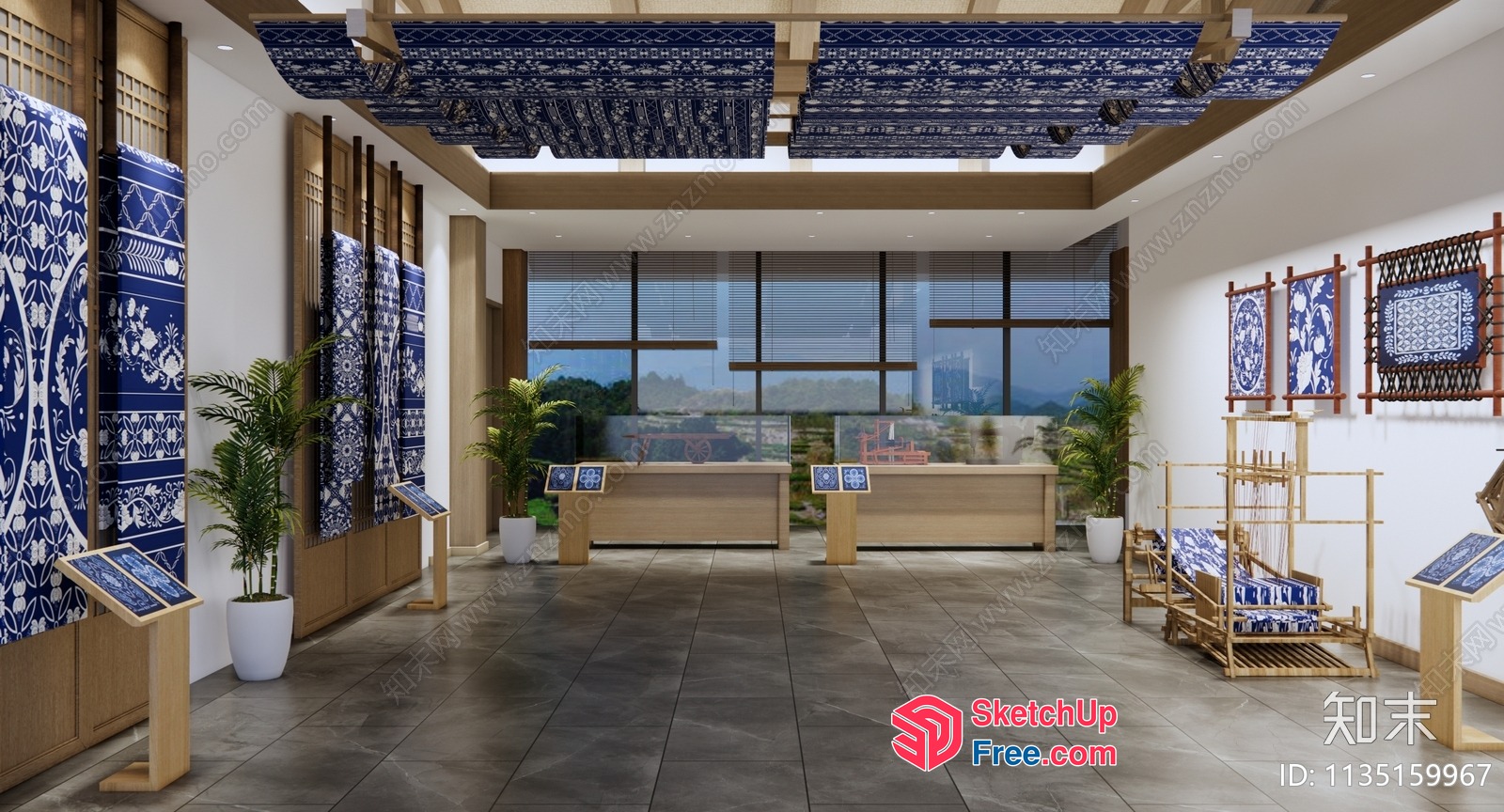 Modern Japanese-Inspired Interior Decor 3D SketchUp File