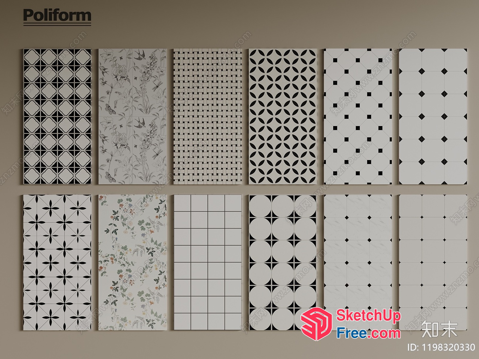 Poliform Tile Designs 3D SketchUp File