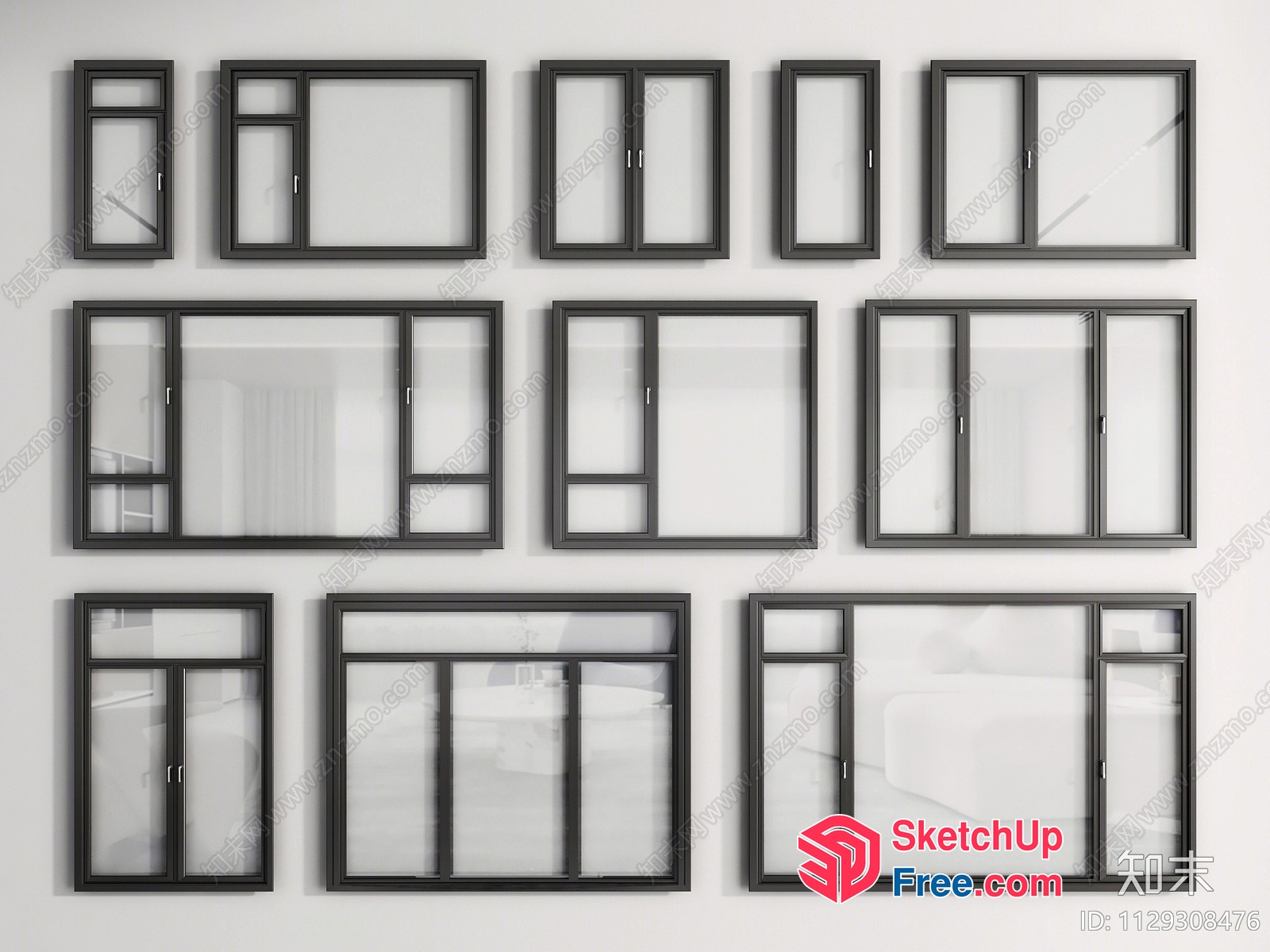 Modern Windows And Doors Collection 3D SketchUp File