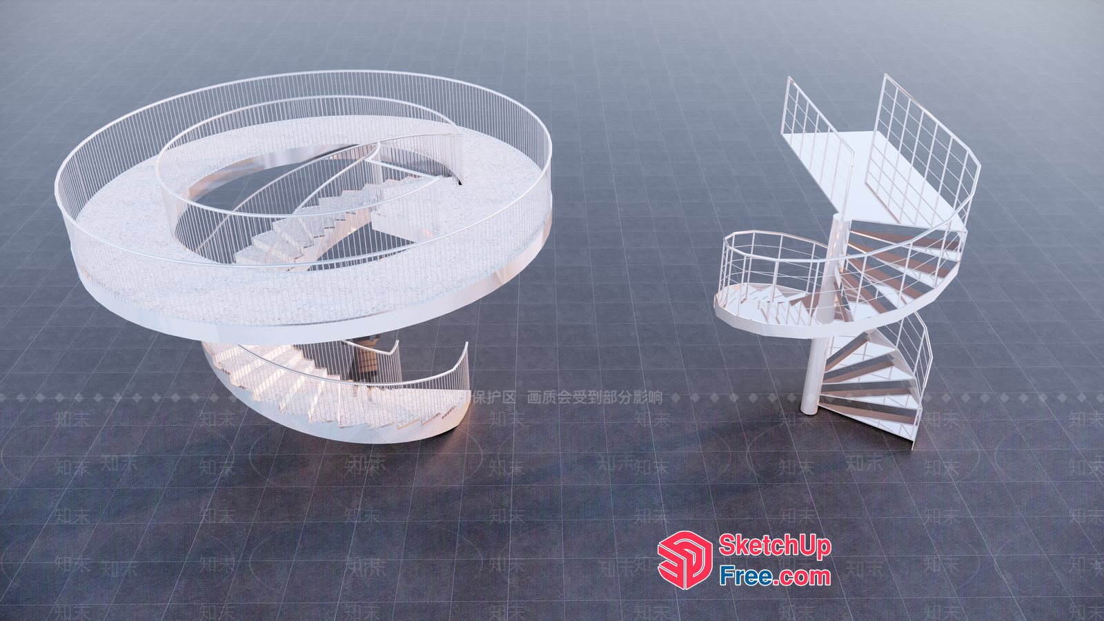 Spiral Staircase Design 3D SketchUp File