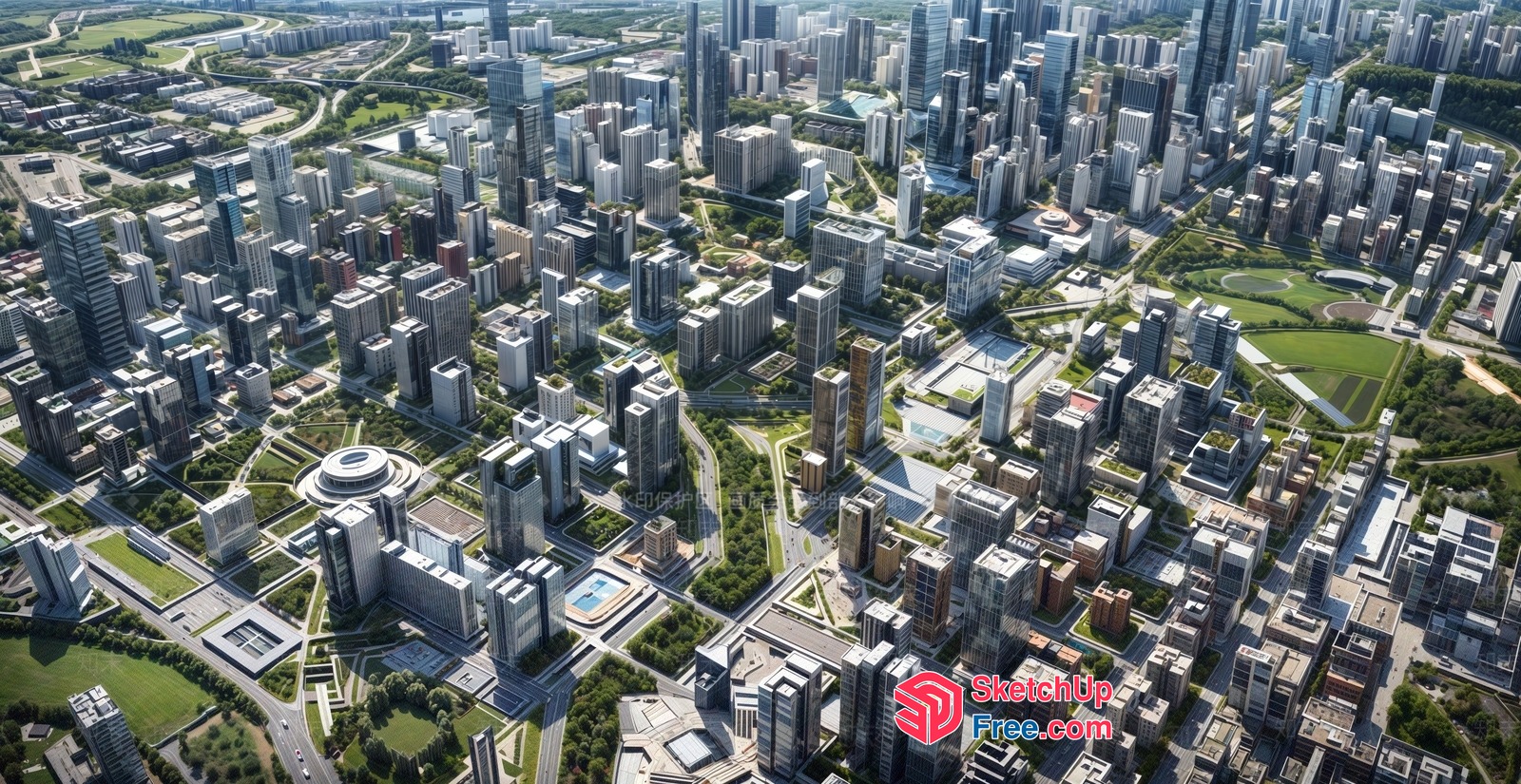 Futuristic Urban Landscape 3D SketchUp File