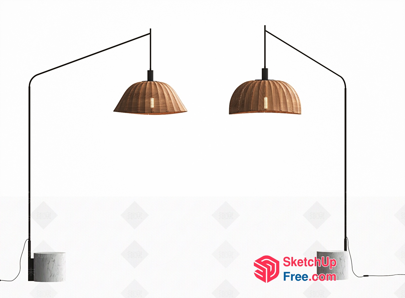 Minimalist Industrial Style Hanging Light Fixtures 3D SketchUp File