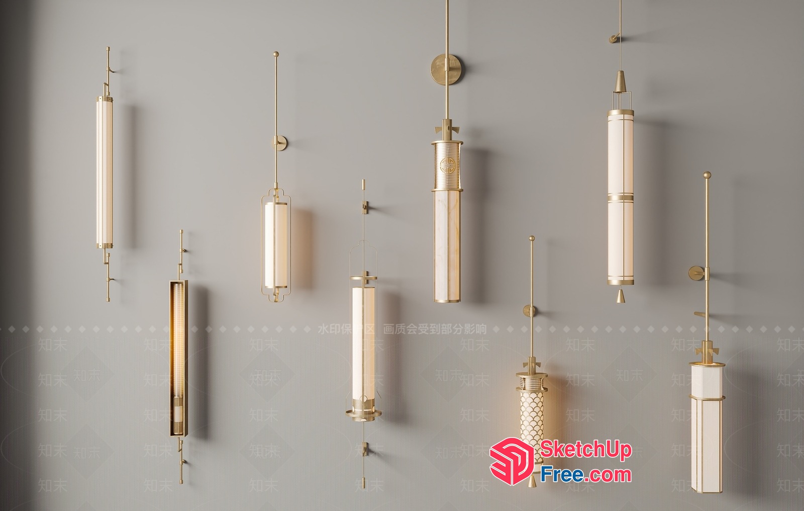 Elegant And Modern Lighting Fixtures 3D SketchUp File