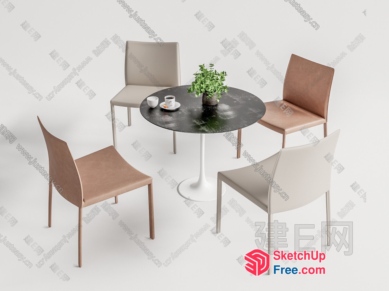 Simple Modern Furniture Set 3D SketchUp File