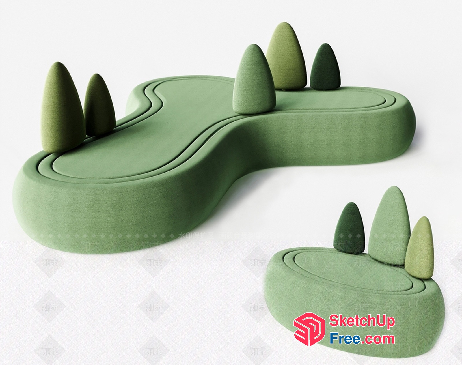 Green Serenity Oasis 3D SketchUp File