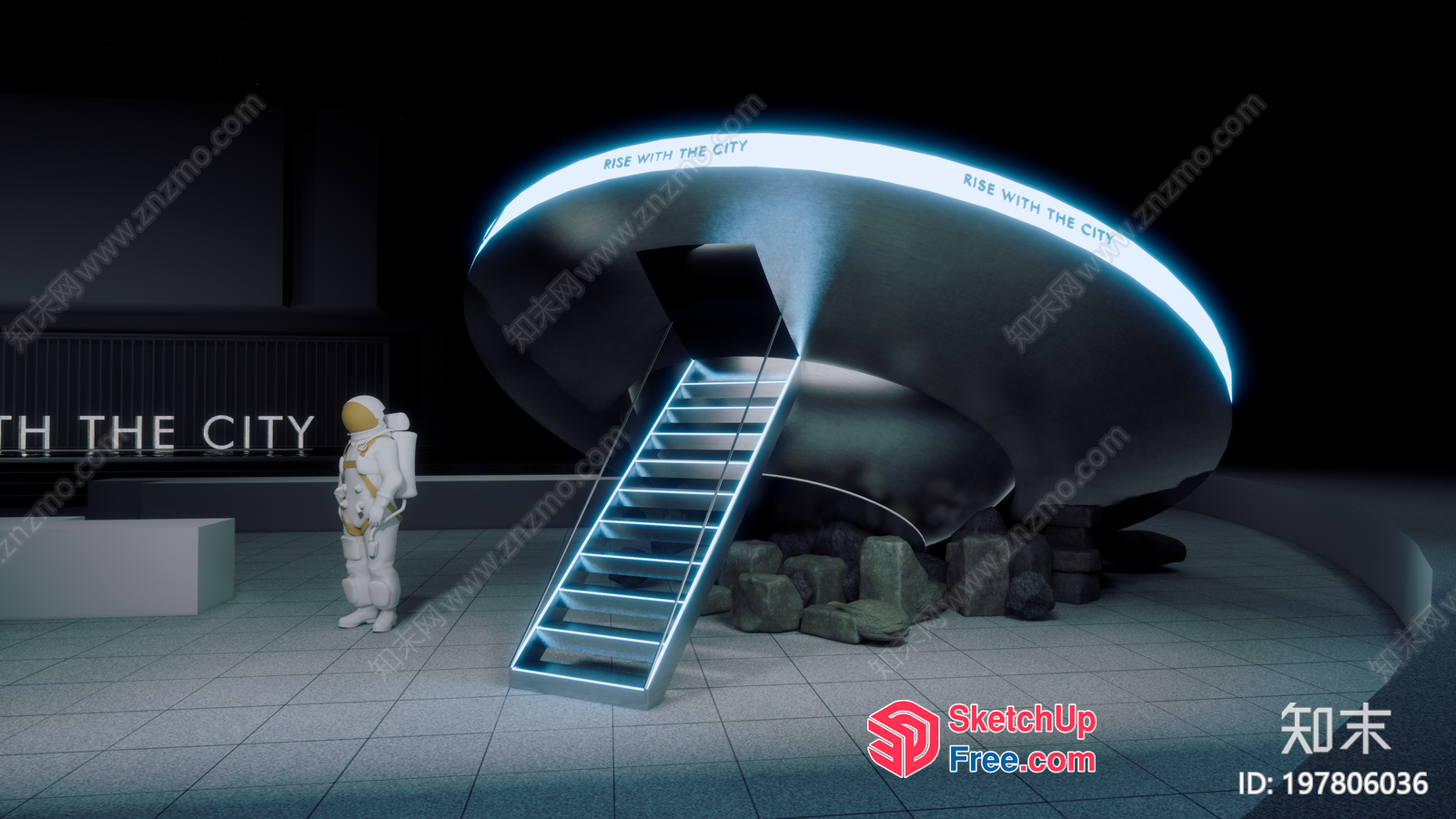 Futuristic Space Capsule Interior 3D SketchUp File