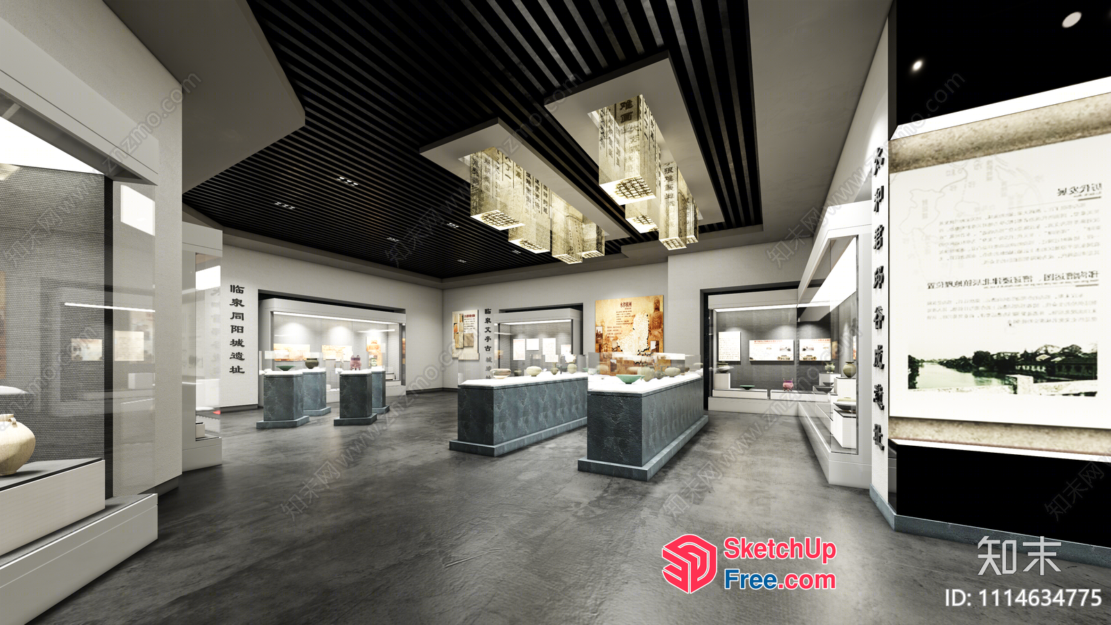 Interior Design Of A Modern Museum Gallery 3D SketchUp File