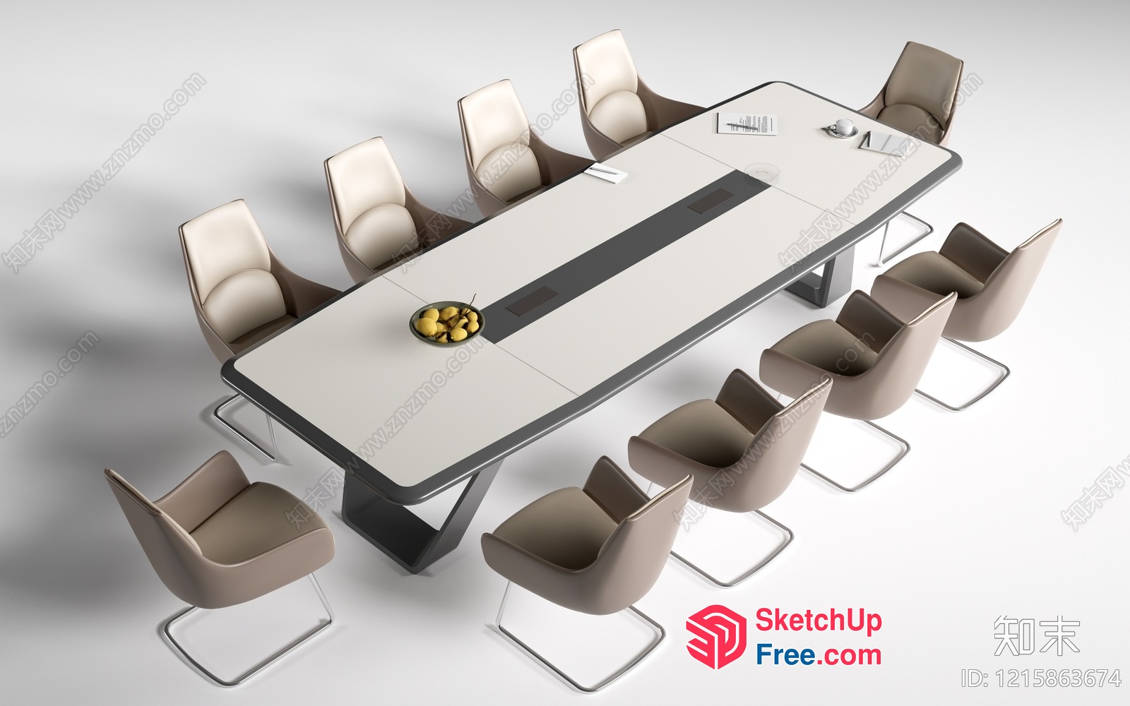 Modern Office Conference Room Furniture Set 3D SketchUp File