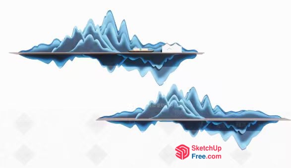 Blue Mountain Range Interior 3D SketchUp File