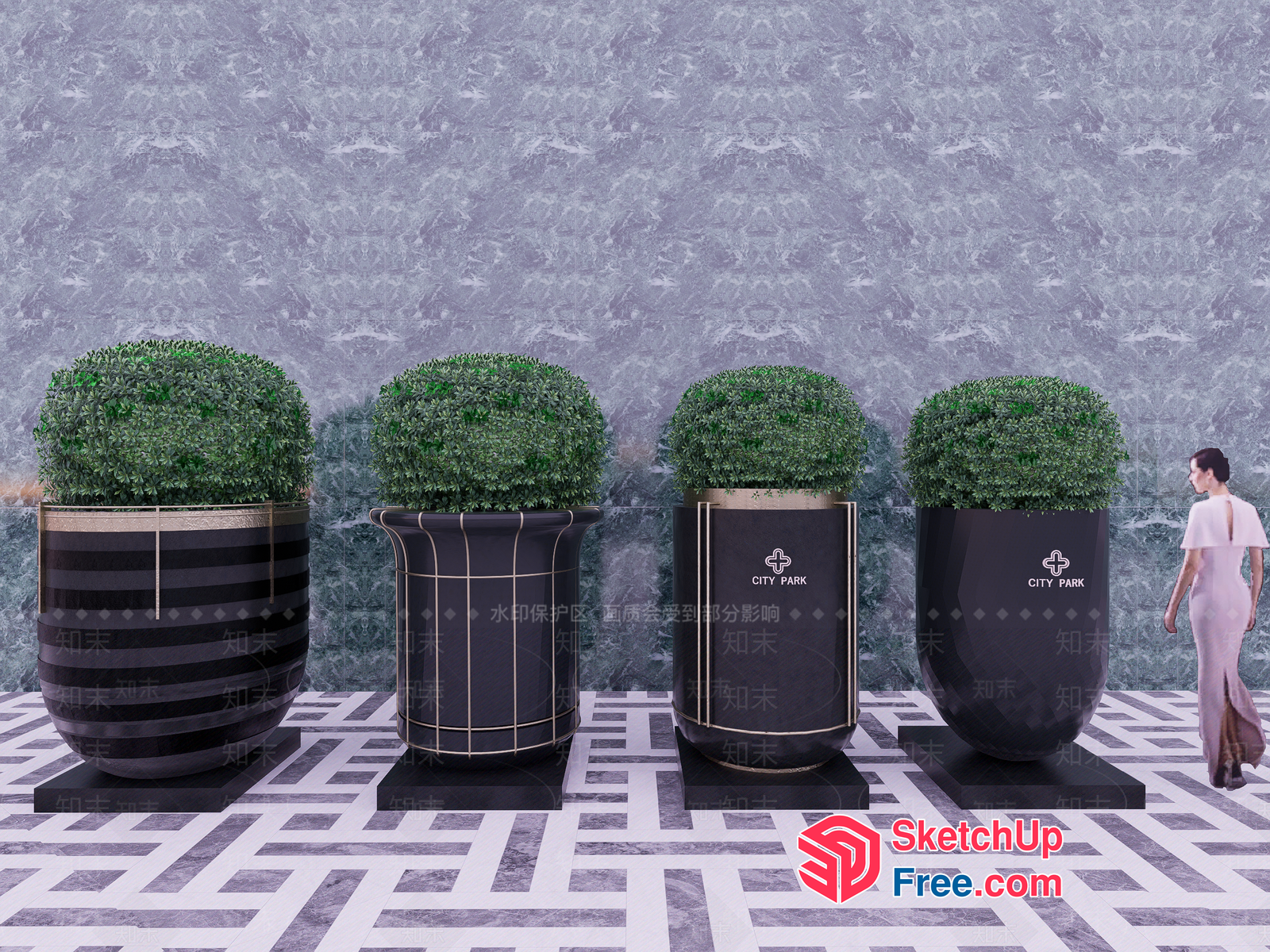 Decorative Potted Plants 3D SketchUp File