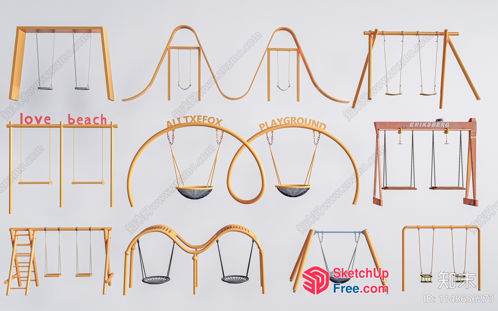 Playground Equipment Collection 3D SketchUp File