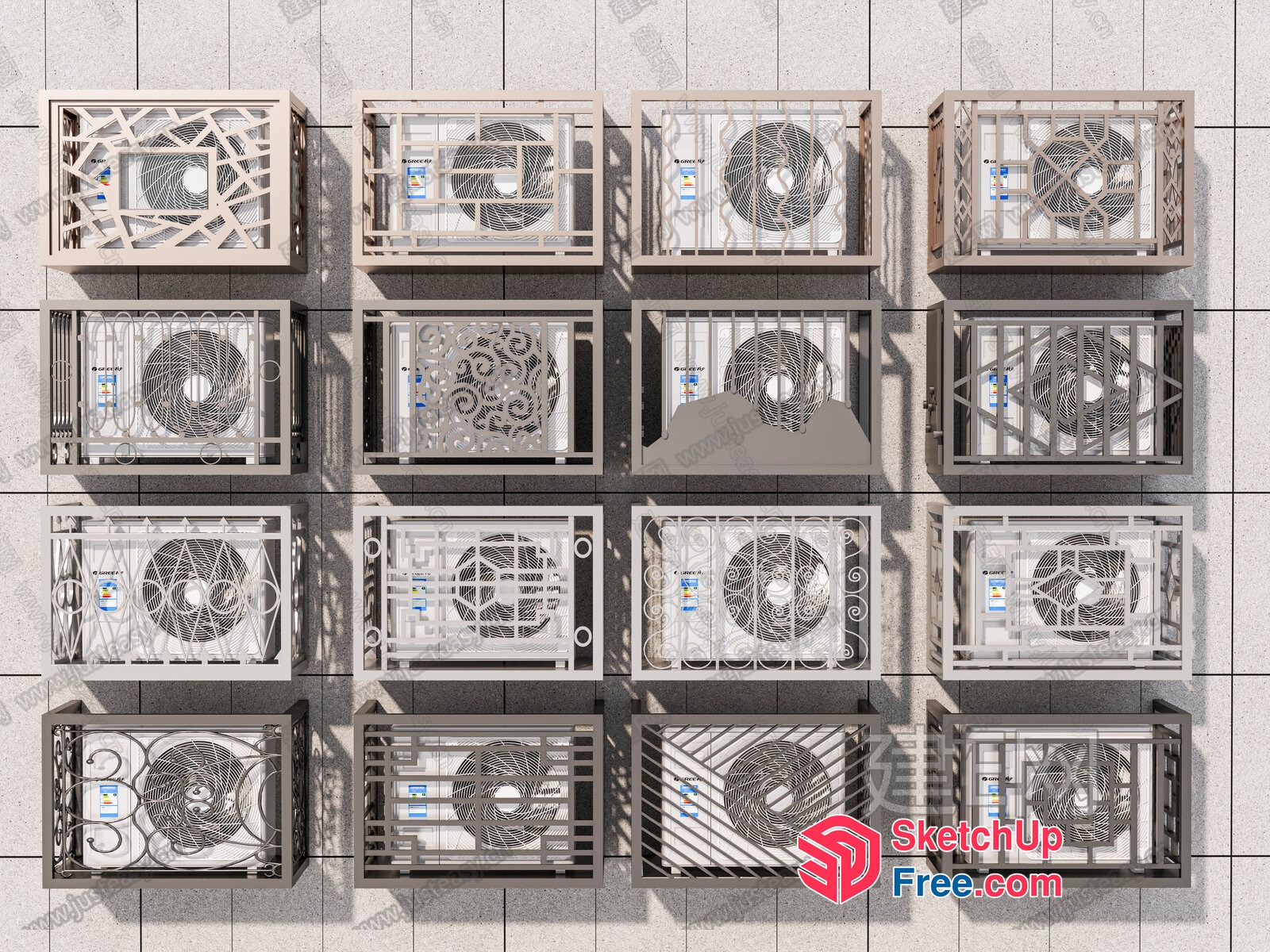 Exterior Decor For Air Conditioning Units 3D SketchUp File