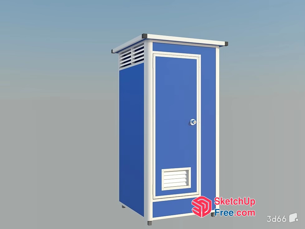 Blue And White Exterior Door 3D SketchUp File