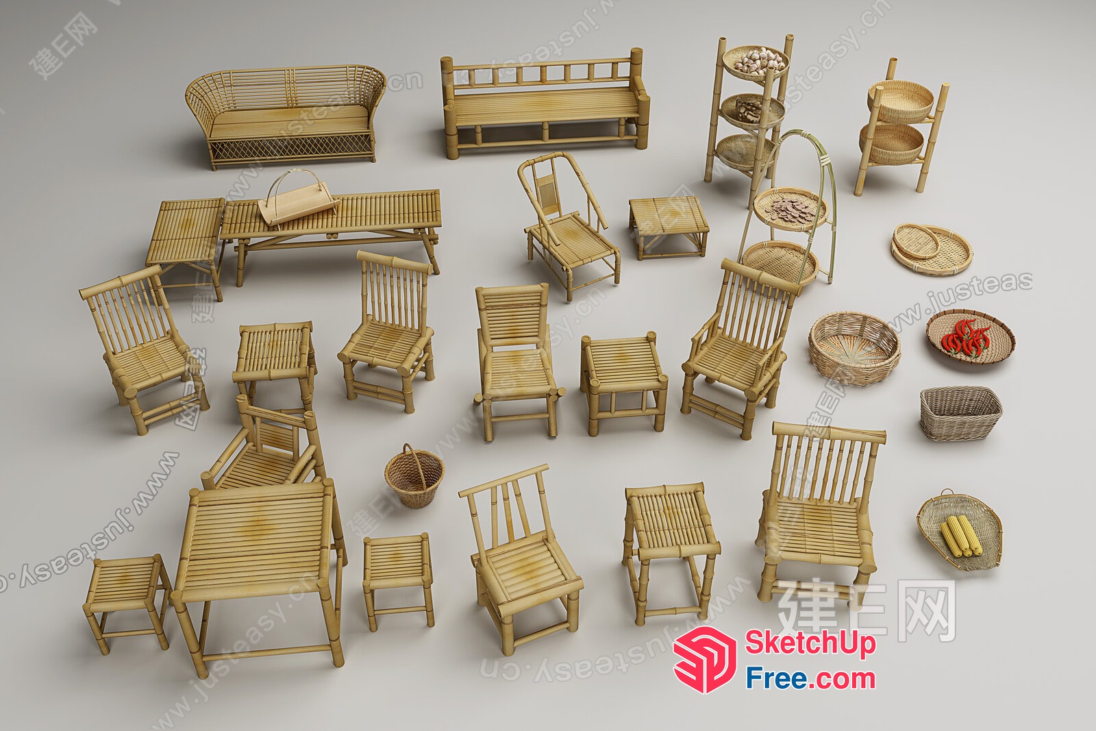 3D Models Of Various Furniture And Decorations 3D SketchUp File