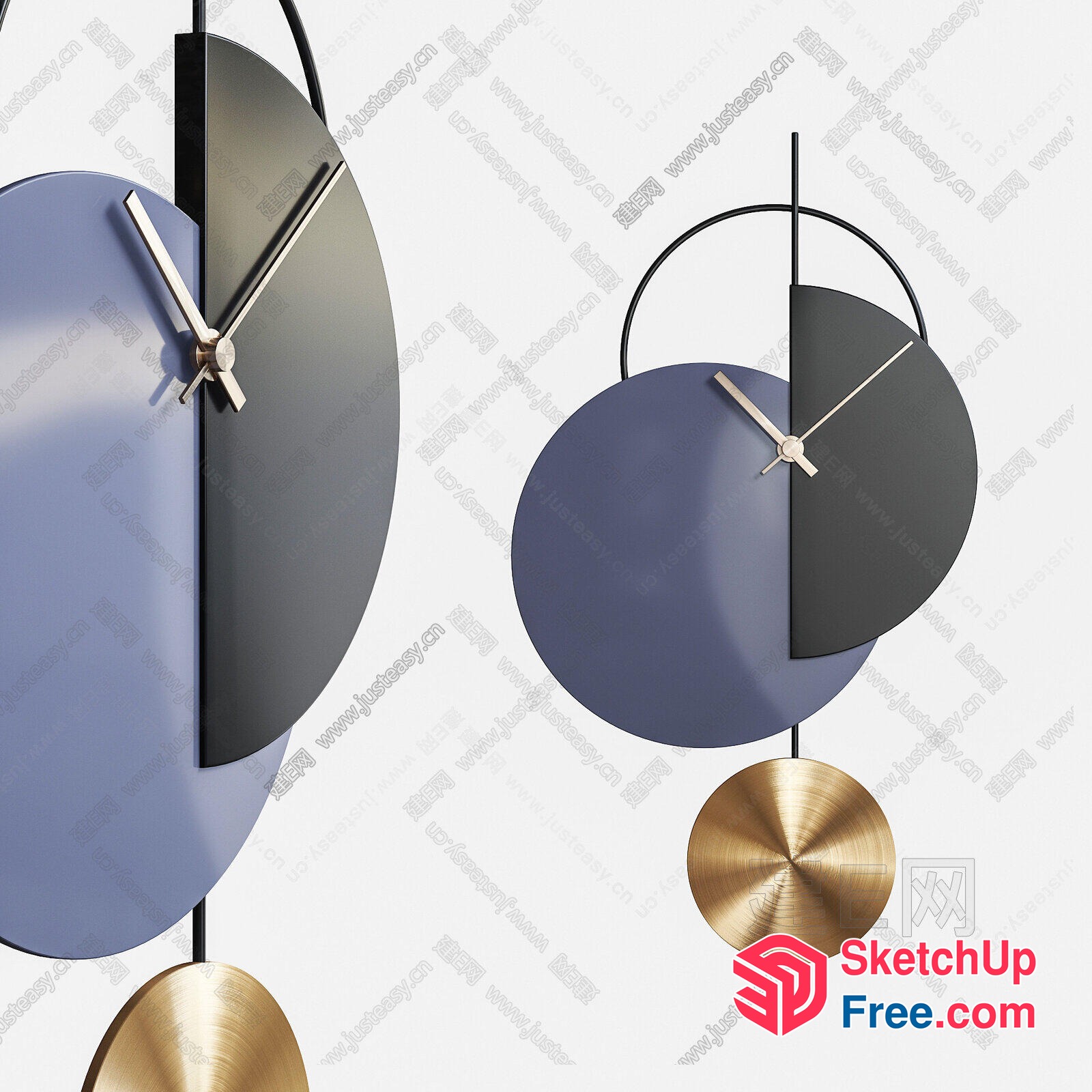 Modern Minimalist Clocks For Timeless Decor 3D SketchUp File