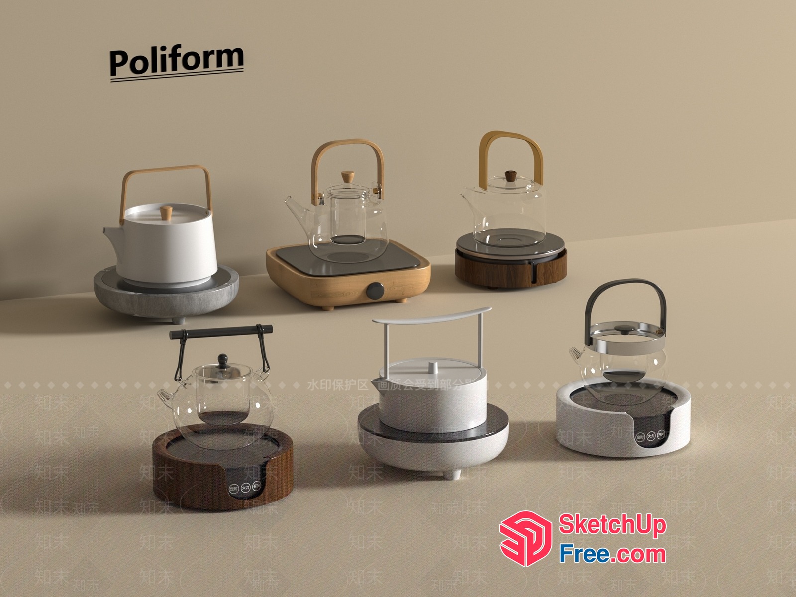 Poliform Kettle Collection 3D SketchUp File