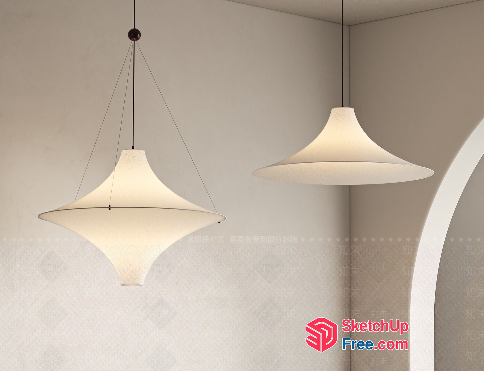Hanging Lantern Pendant Lights 3D SketchUp File