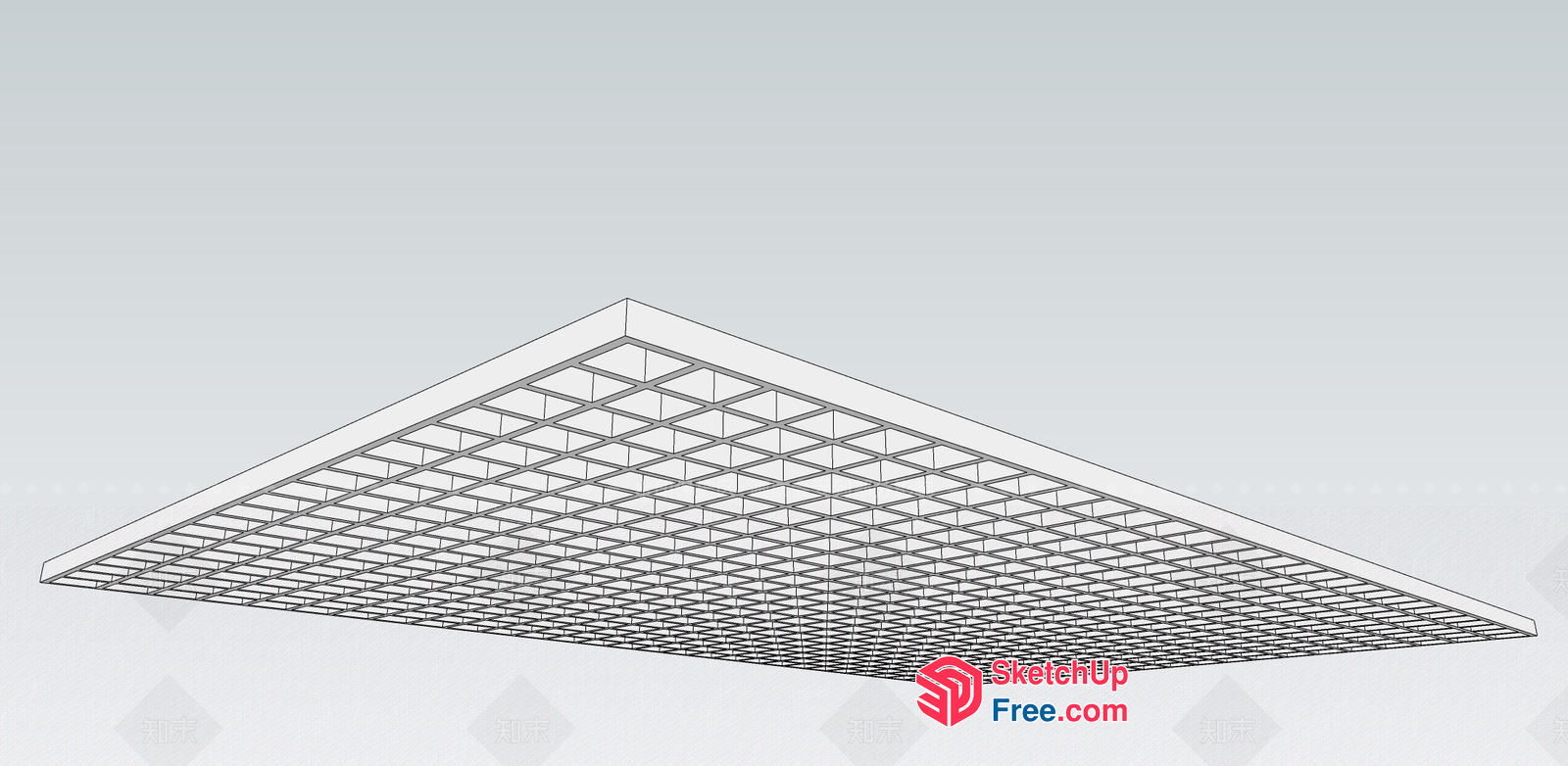 Ceiling Grid Structure 3D SketchUp File